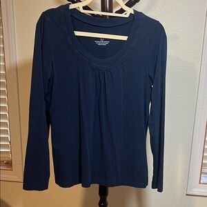 Eddie Bauer Deep Blue Long Sleeve Top